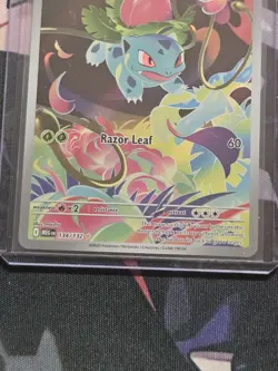 Pokemon TCG - Ivysaur 134/132 Mega Evolution Holo Rare Full Art NM - Image 3