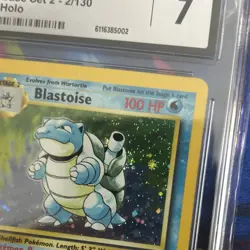 Pokemon Blastoise Holo 2/130 WOTC Base Set 2 - CGC 7 - Image 3