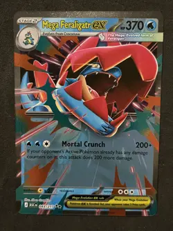 Mega Feraligatr ex Double Rare 043/217 Pokemon Ascended Heroes English NM - Image 1