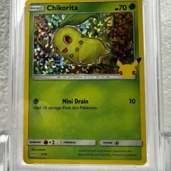 2021 POKEMON MCDONALD'S COLLECTION #2/25 CHIKORITA HOLO - PSA 10 GEM MINT - Image 3