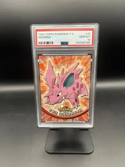 1999 Nidorino Topps tv Pokemon #33 PSA 10 - Image 1
