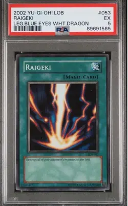 PSA 5 YUGIOh! Lob-Legend of Blue Eyes White Dragon 053 Raigeki - Image 1