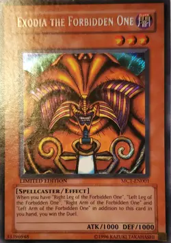 Yugioh Exodia The Forbiden One MC1-EN001 Secret Rare Limited Edition LP - Image 1