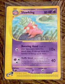 2003 POKEMON AQUAPOLIS SLOWKING CARD 34/147 STAGE 1 80 HP - Image 1