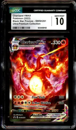 CGC 10 GEM MINT Charizard VMAX SWSH261 ALTERNATE ART PROMO Pokemon Card 162 - Image 1