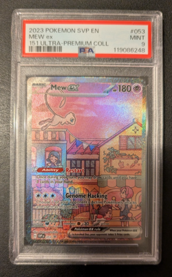 Pokemon TCG 2023 Ultra Premium Collection Mew EX Promo Card #53 PSA 9 Mint - Image 1
