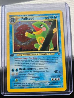 Politoed Neo Discovery 1st Edition Holo Pokemon Card 8/75 - Image 1