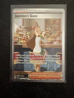 Pokemon Jasmine's Gaze 245/191 SV08 Surging Sparks Full Art Holo Trainer Card - Image 1