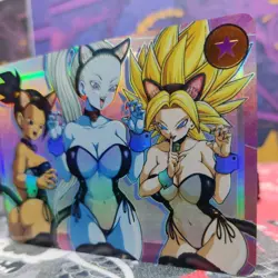Saiyan Caulifla + VADOS DRAGON BALL Silver Anime ACG Waifu Holo Card Kitty - Image 2