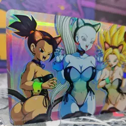 Saiyan Caulifla + VADOS DRAGON BALL Silver Anime ACG Waifu Holo Card Kitty - Image 3