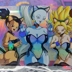 Saiyan Caulifla + VADOS DRAGON BALL Silver Anime ACG Waifu Holo Card Kitty - Image 4