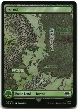 MTG Forest (0281) FOIL L Universes Beyond: LOTR Tales of Middle-earth 281 LP - Image 1