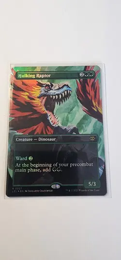 Hulking Raptor (Borderless) R The Lost Caverns of Ixalan 327 NM Foil - Image 1