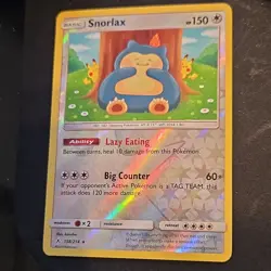 Pokemon Snorlax 158/214 Sm-Unbroken Bonds Holo Rare Reverse Holo NM - Image 1
