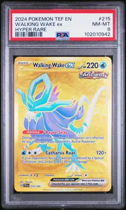 2024 POKEMON TEF EN #215 WALKING WAKE EX PSA 8 TEMPORAL FORCES - Image 1