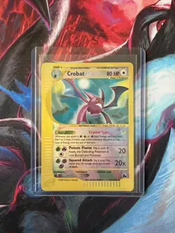 Crobat CRYSTAL 147/144 Skyridge Reverse Holo Secret Rare Pokemon TCG Nintendo HP - Image 1