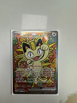 Pokemon Meowth EX 121/088 POR Rare Foil Card TCG Basic 170HP - Image 1