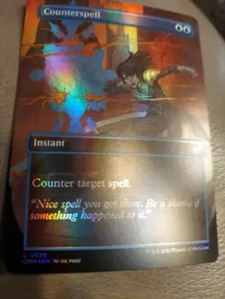 1 x Counterspell - Borderless - Commander Masters - LP - MTG Foil - Image 1