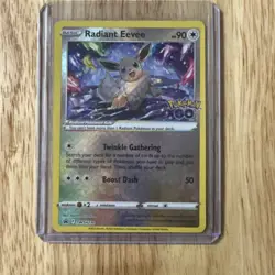 Radiant Eevee SWSH230 SWSH: Sword & Shield Black Star Promo Card Pokemon Go - Image 1