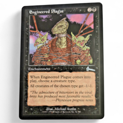 MTG Engineered Plague Urzas Legacy ULG 51 Uncommon Black Enchantment Magic LP - Image 1