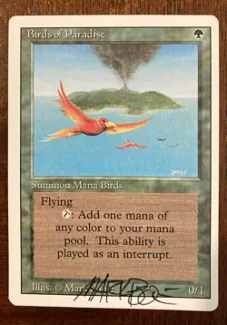 MTG Birds of Paradise Revised Edition - Signed by Artist Mark Poole - Image 1