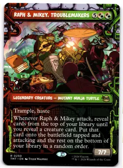 Raph & Mikey, Troublemakers (Showcase) 250 TMT Aaron J. Riley - Image 1