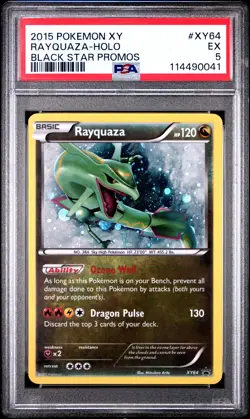 2015 POKEMON XY BLACK STAR PROMO RAYQUAZA #XY64 HOLO PSA 5 EX #114490041 - Image 1