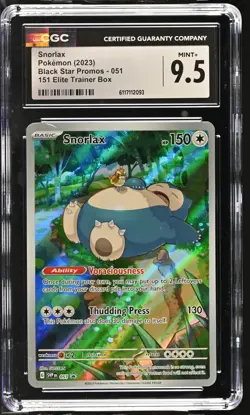 2023 Pokemon Black Star Promos Snorlax 151 Elite Trainer Box CGC 9.5 #051 - Image 1