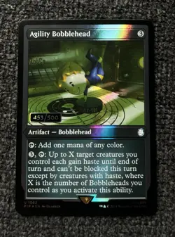 Magic MTG - Agility Bobblehead Serialized Foil 453/500 Universes Beyond Fallout - Image 1