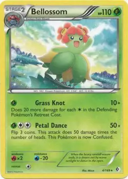 Pokemon - Bellossom - 4/149 - Rare - BW - Boundaries Crossed - NM - Image 1