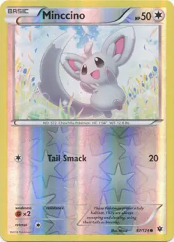 Pokemon - Minccino - 87/124 - Common - Reverse Holo - XY - Fates Collide - NM - Image 1