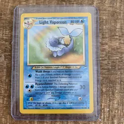 Pokemon Neo Destiny Light Vaporeon Card 52/105 Regular - Image 1