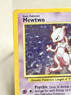 Mewtwo Pokemon Card Holo 10/102 Base Set Unlimited Rare Vintage - Image 2