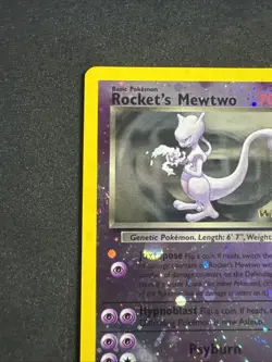 Rocket’s Mewtwo Winner Stamp #8 Best of Game NM Reverse Holo Pokemon Promo - Image 2