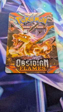 Pokemon TCG Obsidian Flames Trainer Tips Art Card Ft. Charizard Ex - Image 1