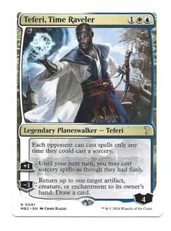 Magic The Gathering- Teferi, Time Raveler (White Border), (MB2) #091 Rare NM - Image 1