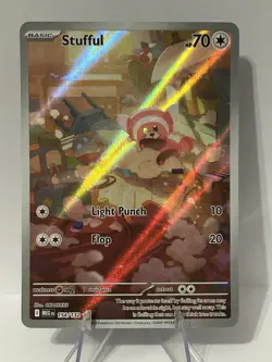 2025 Pokemon Stufful Full Art Holo 154/132 Mega Evolution Rare 70 HP - Image 1