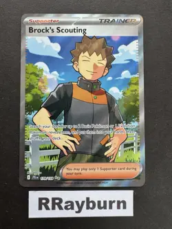 Pokemon Brock's Scouting Trainer 179/159 Sv09: Journey Together Ultra Rare Holo - Image 1