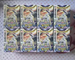 Pokemon TCG Brilliant Stars Build and Battle Box SEALED Lot Of 8 Boxes - Image 1