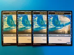 MTG 4x Bird Illusion Token # 3 Guilds of Ravnica Magic the Gathering x4 NM - Image 1