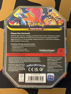 🧡 Pokemon TCG Mega Charizard Y ex Tin 4 Booster Packs & Charizard Promo Sealed - Image 2