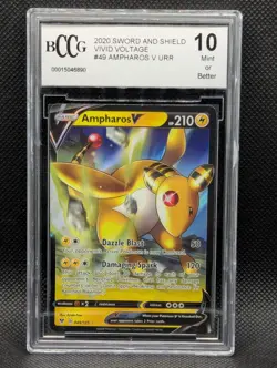Ampharos V #049 BCCG 10 MINT 2020 Pokemon TCG SWSH Vivid Voltage - Image 1