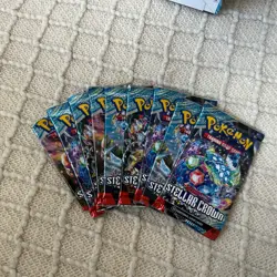 X9 Pokemon TCG Stellar Crown Booster Pack Scarlet Violet NEW FACTORY SEALED ✅ - Image 1
