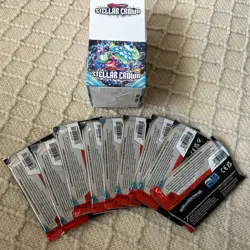 X9 Pokemon TCG Stellar Crown Booster Pack Scarlet Violet NEW FACTORY SEALED ✅ - Image 2