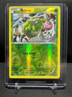 Burmy 2/124 Reverse Holo Pokemon 2016 Fates Collide LP - Image 1