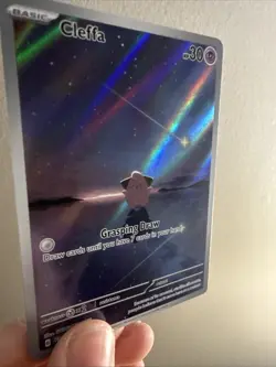 Pokemon TCG Cleffa Full Art Holo Rare 202/197 OBF Basic Psychic Card Stock Card - Image 3