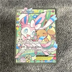 Pokemon TCG Sylveon EX Full Art Ultra Rare Holo Card RC32/RC32 Eevee Psychic - Image 1