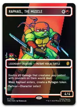 Raphael, the Muscle (0091) (Borderless) (Surge Foil) #91 (NM) TMC Magic MTG - Image 1