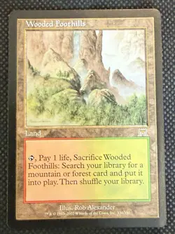 Wooded Foothills Onslaught Magic the Gathering Rare Fetch Land MtG - Image 1
