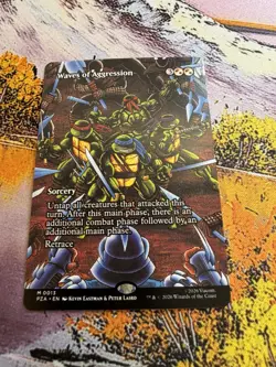 Waves of Aggression - Borderless Teenage Mutant Ninja Turtles MTG - Image 1